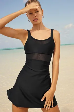 Alo Airlift Double Trouble Tennis Dress XXS BLACK NWT thumbnail 1