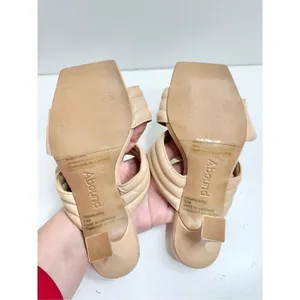 Abound Sandals Womens Size 5.5 Qarly Heeled Tan Square Toe Slip On Shoes‎ thumbnail 7