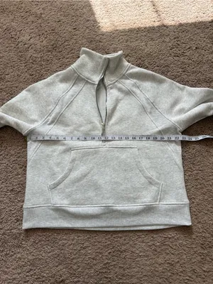 Jockey Grey Women's Mixed Rib Half Zip Pullover Sweatshirt Size L thumbnail 7