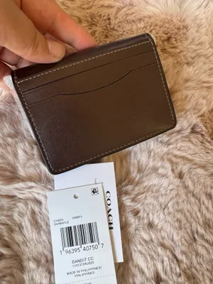 🤎Coach Bandit Card Case - CH825 Maple Luxe Refined Calf Leather w/Brass - NWT thumbnail 2