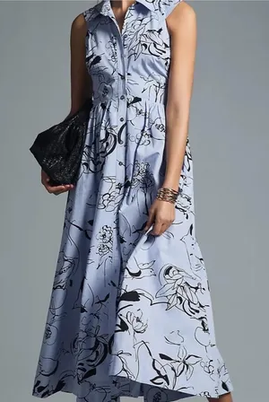 Anthropologie Maeve Cotton Dress thumbnail 1