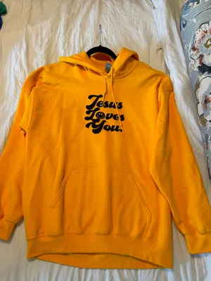Jesus Loves You Hoodie Size L thumbnail 1