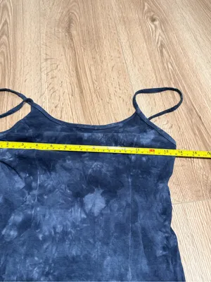 Billabong Womens Tie Dye Mini Dress Navy Blue Spaghetti Strap Beach Cover Up S thumbnail 6