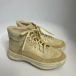 Sorel ONA 503 mid cozy sneaker boots tan neutral‎ lace up women's size 8 trendy thumbnail 2