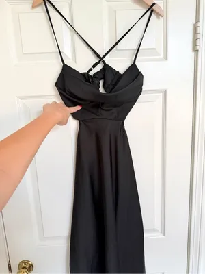 Mable Black Cutout Open Back Maxi Dress Size L Size L thumbnail 2