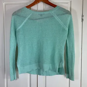 American‎ Eagle Outfitters Mint Green Crochet Knit Button Up Cardigan Sweater S thumbnail 9