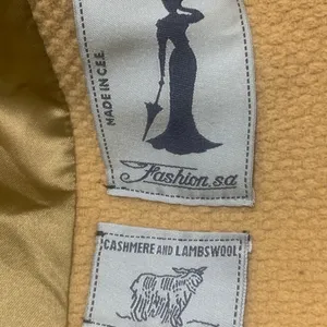Fashion S.A. Salamanca Camel Vintage Wool And Cashmere Coat Large See Measuments thumbnail 3
