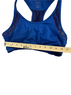 Reebok Royal Blue Racerback Athletic Sports Bra thumbnail 2