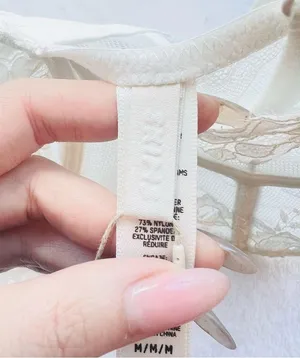 Skims Femme Lace balconette Unlined Demi Corset Marble White Bridal Size M NWT thumbnail 6