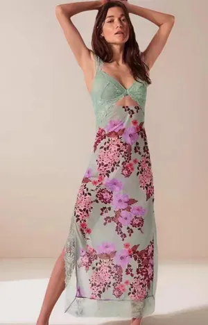 Lace Floral Midi Dress thumbnail 1