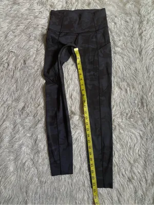 Lululemon Athletica Multi Gray Camo Women’s Fast Free High-Rise Leggings Size 2 thumbnail 7
