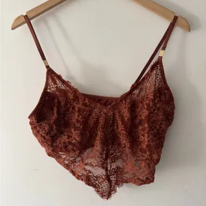 Aerie Brown Show Off Lace‎ Corset Bra Top thumbnail 3