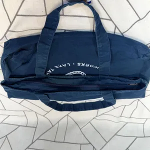 Tahoe Fund Tote‎ Bag Large Blue Canvas Lake Tahoe The Inn at Boatworks Zippered thumbnail 5