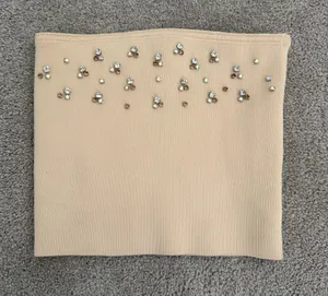 Zara Rhinestone Tube Top thumbnail 1