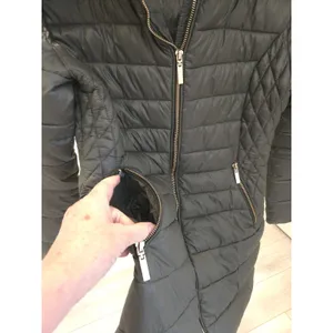 Mango Down Y2K Hunter Green Duck Feather Fill Jacket Removable Hood L Womens thumbnail 4