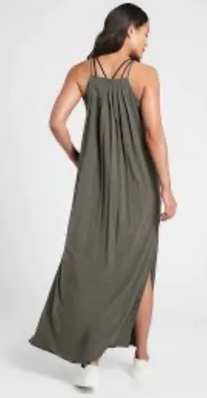 New With Tags Athleta Petite Hayes Pleated Dress Sz SP (fits large) thumbnail 1