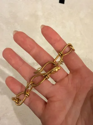 Chunky chain gold necklace thumbnail 2