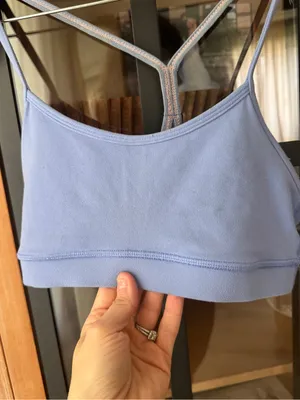 Lululemon Flow Y Bra IV sports racerback Lullaby periwinkle mesh luon thumbnail 8