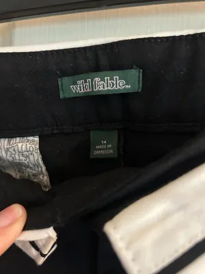 Wild fable size 14 black fold over pants thumbnail 2