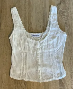 Princess Polly White Tank Top thumbnail 1