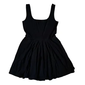 Reformation Dakota Knit Mini Dress Black Tencel‎ Lyocell Fit Flare Size M thumbnail 6