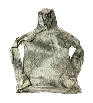 NWT Hello Mello‎ Green Tie Dye Long Sleeve Hoodie Shirt SZ Small 4-6 Lightweight thumbnail 1