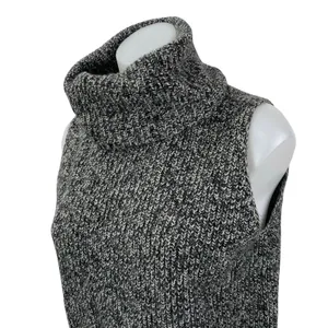 Theory 100% Cashmere Women's Gray Turtleneck Sleeveless Tank Vest Sweater Top S thumbnail 3
