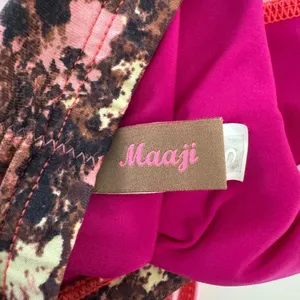 Maaji Bikini Set Size Small Pink Orange Geometric Print Swimsuit Tropical Beach thumbnail 8