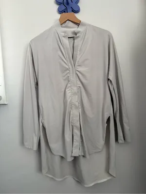 All Year Round Aday Medium Something Borrowed Tunic Shirt Office Business Career Sliver thumbnail 1