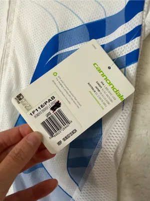 Cannondale Cycling Jersey Energy LE Zip Up Top White Blue Womens Size Large NWT thumbnail 5