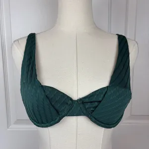 Abercrombie and fitch dark green bikini top thumbnail 1