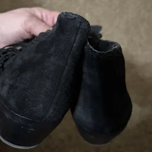 Sam Edelman Black Ankle Bootie‎ Suede Women 9.5M Paige Fringe Block Heel thumbnail 12