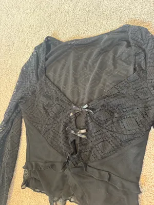 Tiger Mist Black Lace Top thumbnail 2