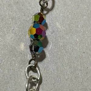 Elegant Sterling Silver and Multicolor Beaded Bracelet thumbnail 2
