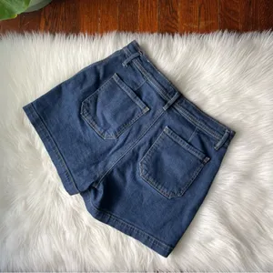 LOFT Denim Shorts High Rise Dark Wash size 28/6 thumbnail 2