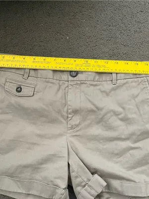 Banana Republic Khaki Cuffed Twill Shorts thumbnail 3