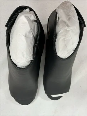 Womans New In Box City Classified Harlyn Peep Toe Sling Back Booties 8 Black thumbnail 5