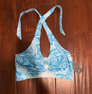 70s themed top Blue thumbnail 1