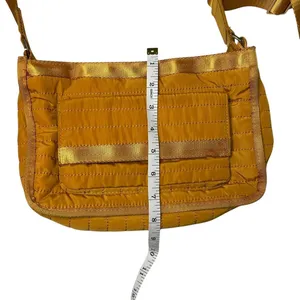 Quilted Crossbody Bag Mustard Gold Puffer Casual Nylon Gorpcore Utility Purse thumbnail 4