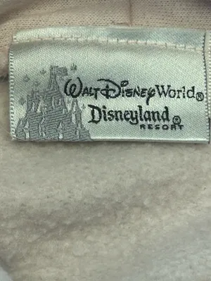 VTG Y2K Disneyland resort Minnie Mouse graphic hoodie pastel pink I love nerds M thumbnail 7
