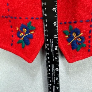 Vintage Erika Casuals Christmas/Holiday Embellished Vest Wool Blend Size M thumbnail 9