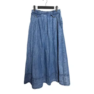Free People Maddox Denim Jean Maxi Skirt Size Small thumbnail 7