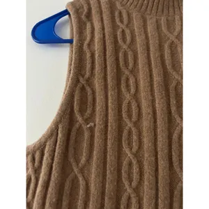 Alo Yoga Cable Knit Winter Bliss Mock Neck Tank Toasted Almond M thumbnail 5