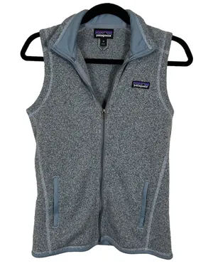 Patagonia Fleece Vest Womens XS Better Sweater Full Zip Hiking Outdoor Gray Blue thumbnail 1