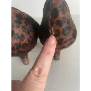 Women's DV Dolce Vita Brown Leopard Print Heels Size Calf Fur‎ 8.5 M GUC! thumbnail 6