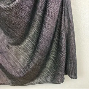 DREW Draped Neck Metallic Gray Sleeveless Top thumbnail 8