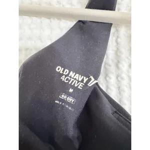 Old Navy Active Go-Dry Black Strappy Back Longline Sports Bra Tank Medium thumbnail 4