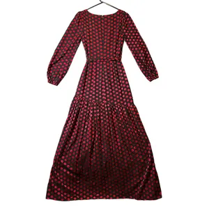 Lovers and Friends Augustus Long Sleeve Gown Red Black Polka Dot‎ Print Sz S thumbnail 5