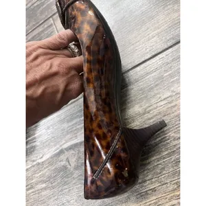 Cole Haan Womens Leopard Patent‎ Leather Square Toe Heel - Size 8B Flaws thumbnail 6