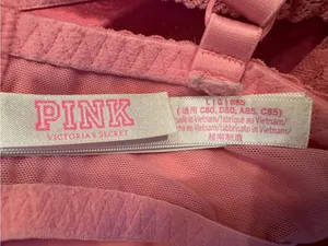 Victoria's Secret PINK Lace Lightly Lined Corset Top Bralette Pink Size L EUC thumbnail 6
